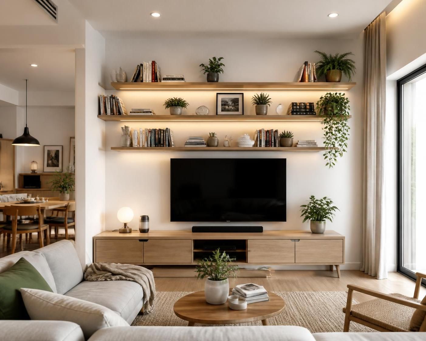 découvrez 10 idées déco originales et tendances pour habiller le mur au-dessus de votre télé et sublimer votre salon avec style.