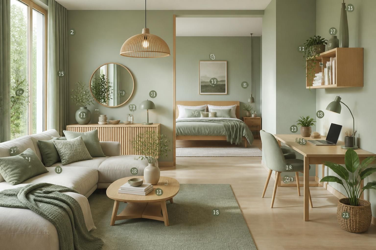 découvrez 25 idées tendance pour intégrer le vert sauge dans votre décoration intérieure et apporter une touche naturelle et apaisante à votre intérieur.
