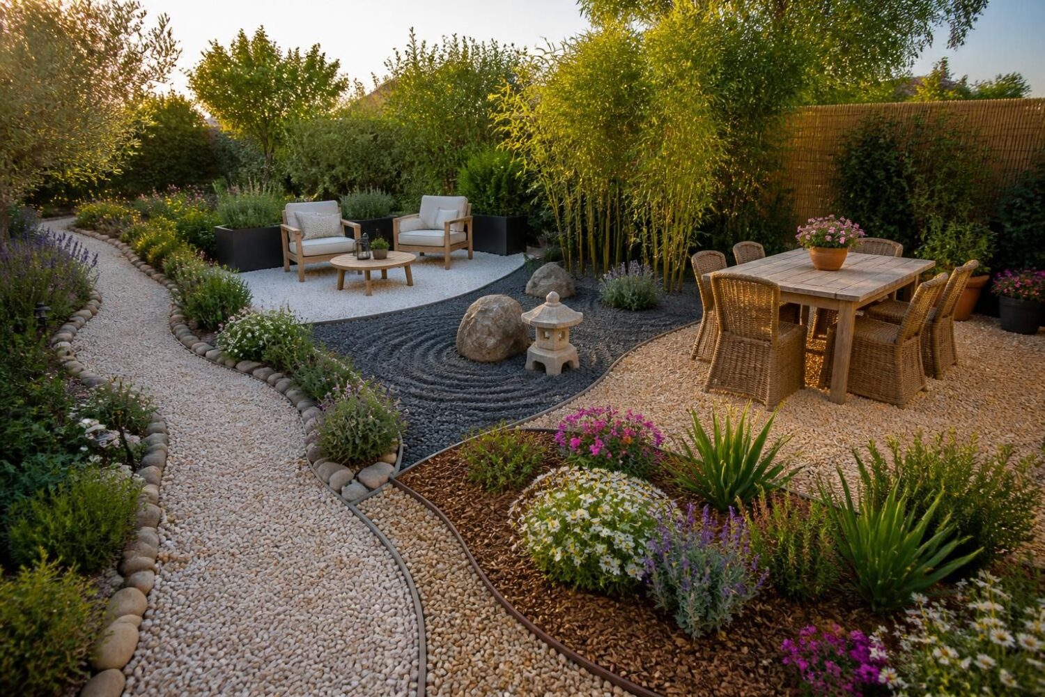 5 idées déco pour aménager son jardin avec du gravier