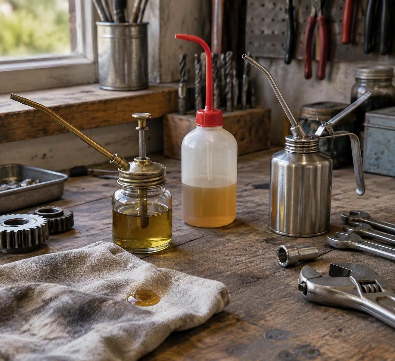 burette à huile à piston, en plastique ou en inox : découvrez les différences, les avantages de chaque modèle et comment choisir selon vos besoins.