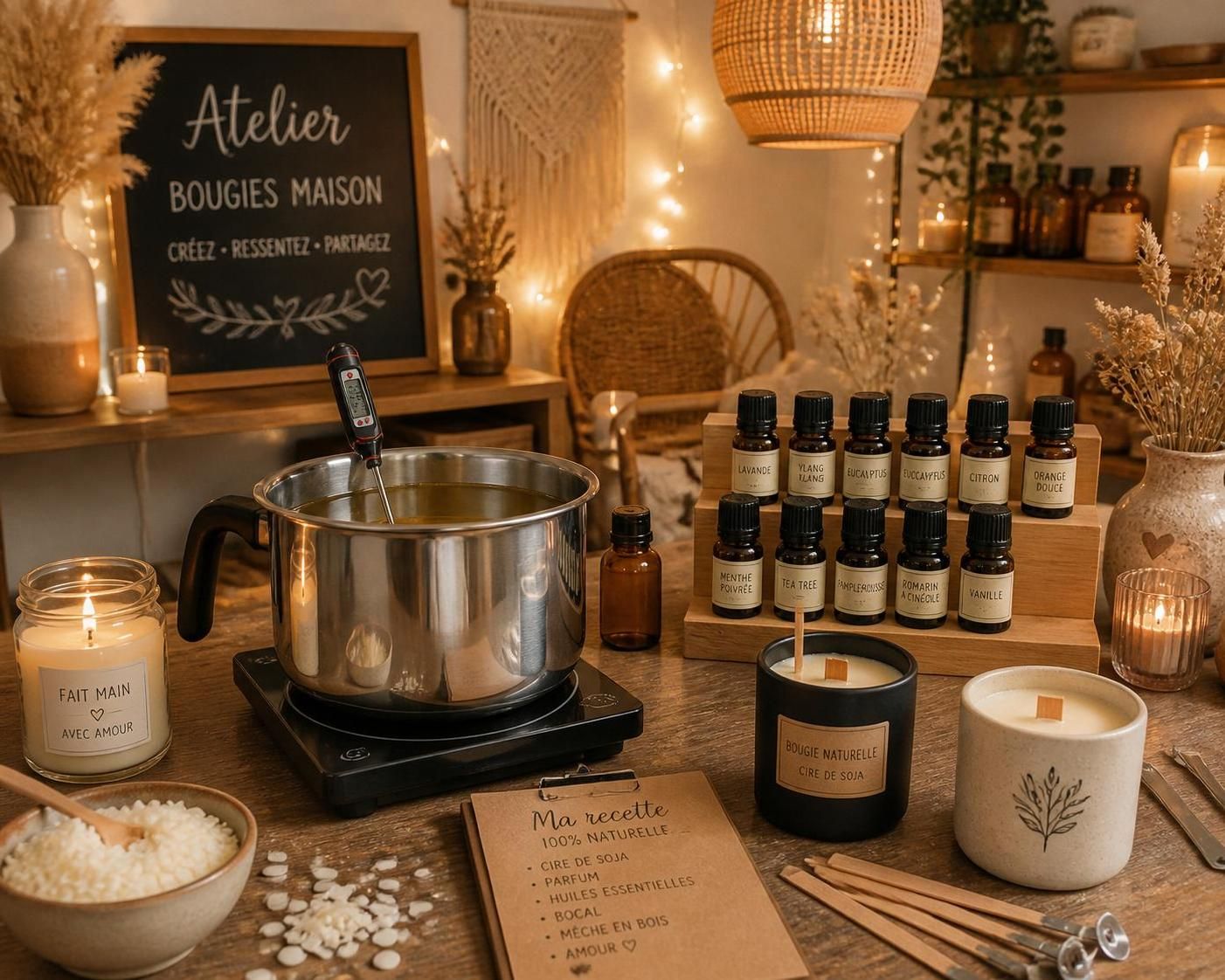 découvrez combien de gouttes d'huile essentielle ajouter dans une bougie pour un parfum optimal et une ambiance agréable.