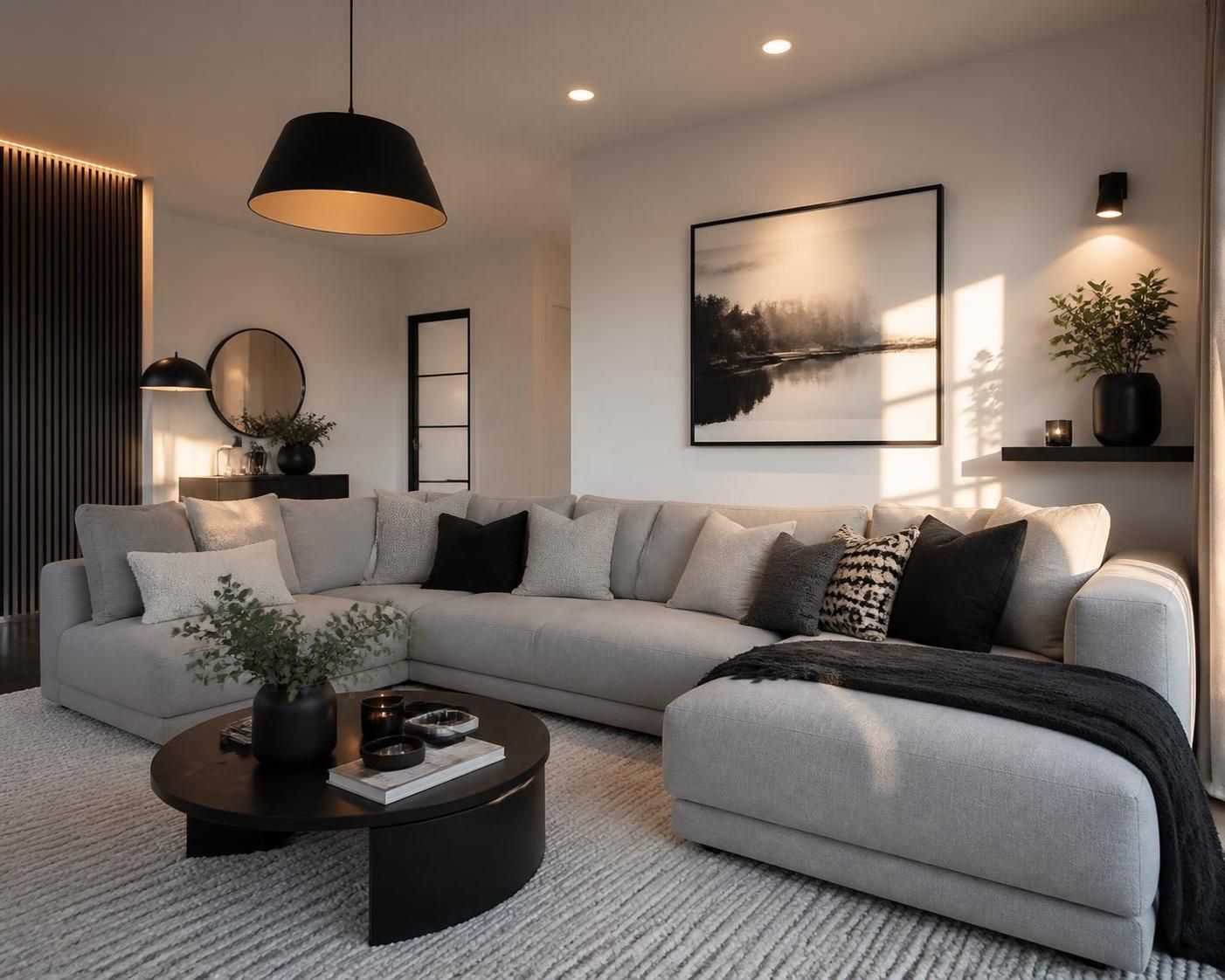 découvrez comment créer une déco de salon moderne en noir, blanc et gris pour un espace élégant et contemporain alliant simplicité et style.