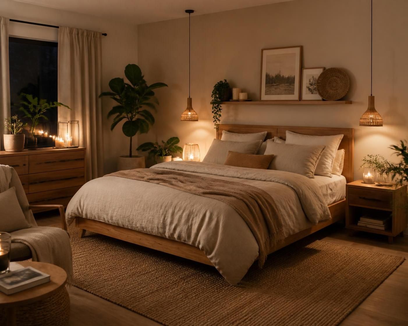découvrez des idées de décoration de chambre adulte alliant ambiances cocooning et éléments naturels pour un espace apaisant et chaleureux.