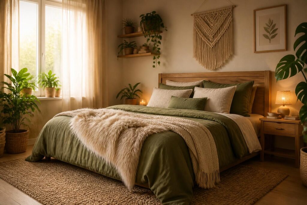 découvrez des idées de décoration pour chambre adulte alliant ambiances cocooning et éléments naturels pour un espace apaisant et chaleureux.