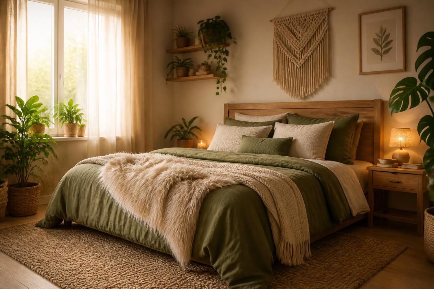 Décoration de chambre adulte : ambiances cocooning et nature