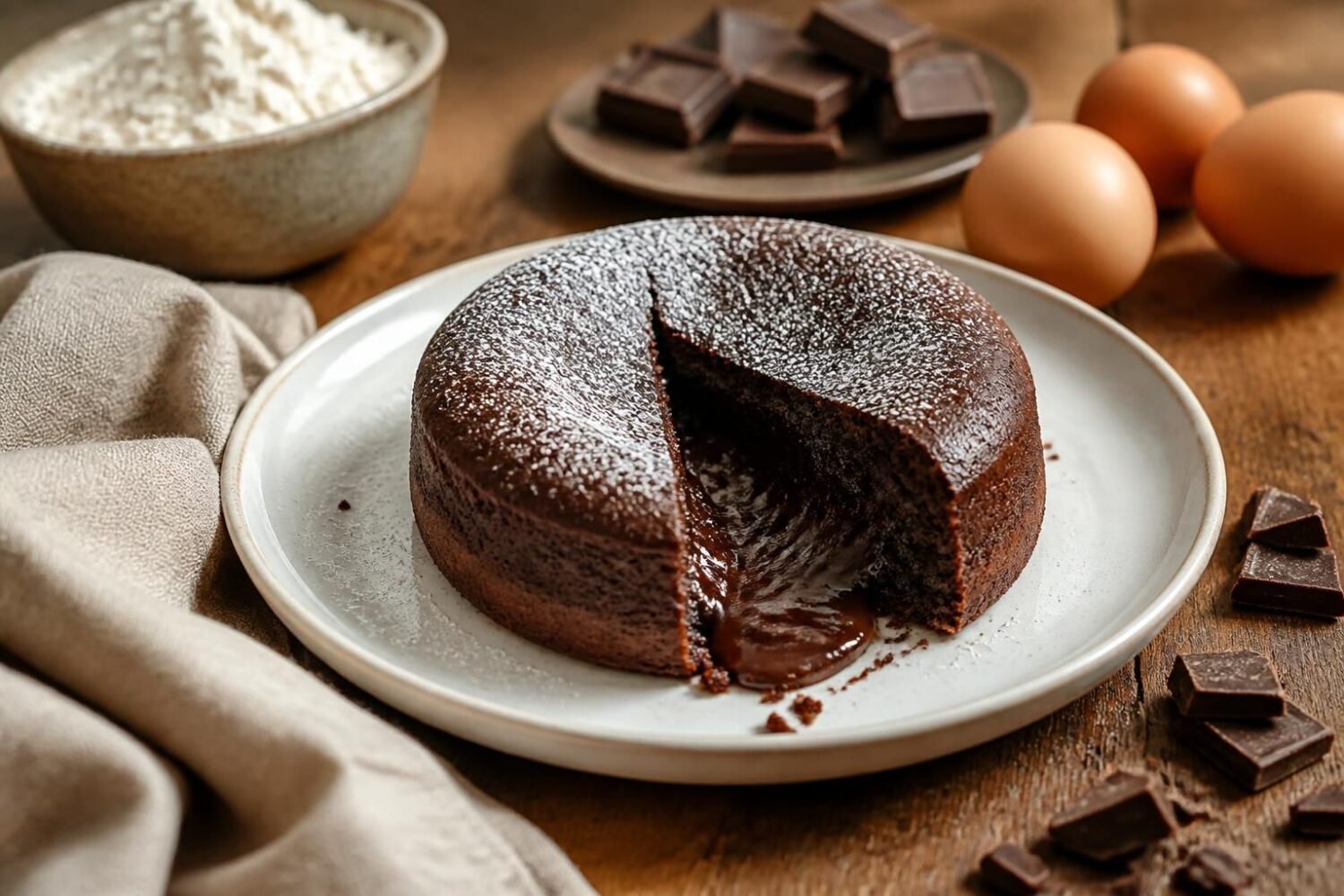 Fondant au chocolat facile : la recette moelleuse à cœur