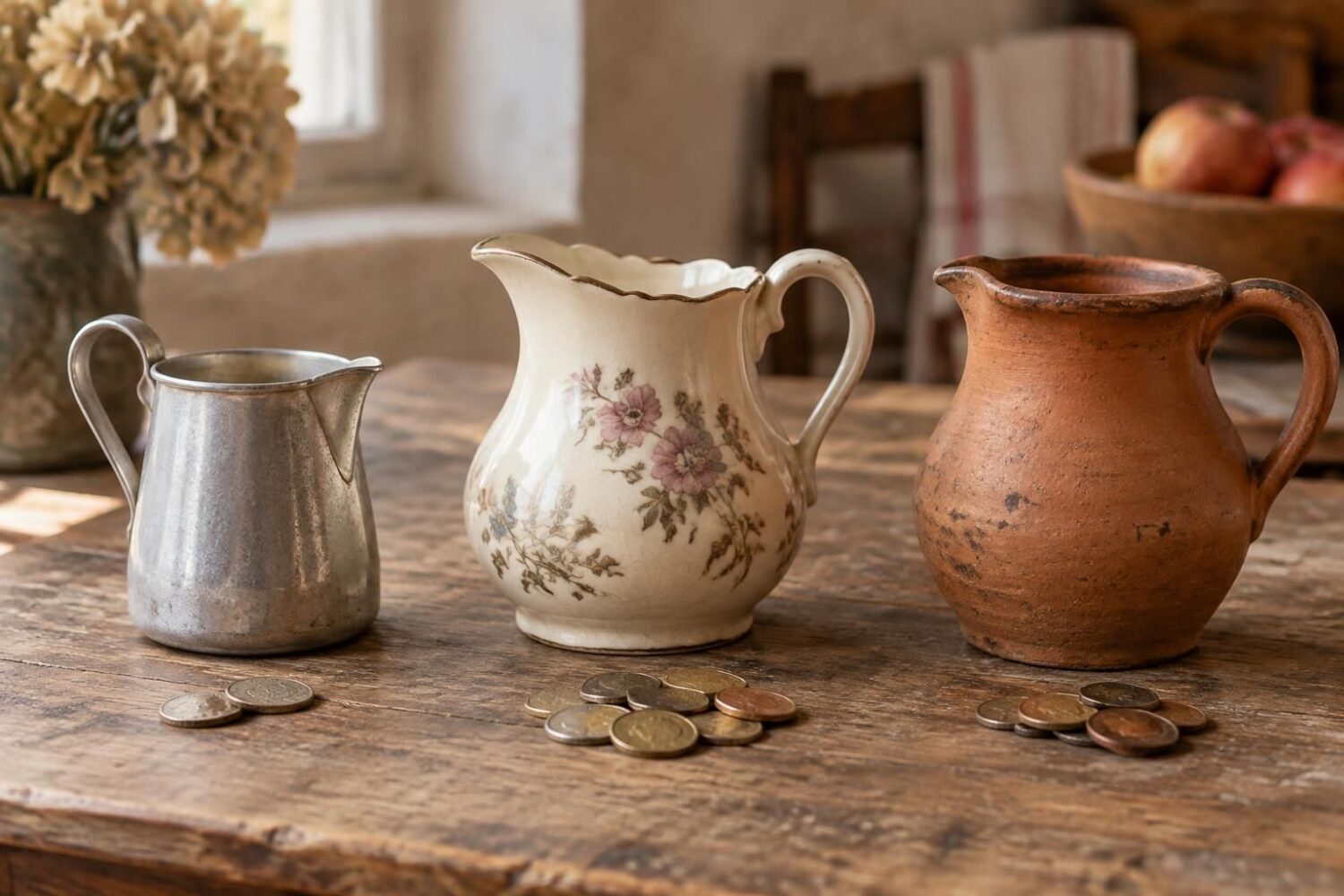 Pot à lait ancien : aluminium, faïence, terre cuite et prix selon les matières