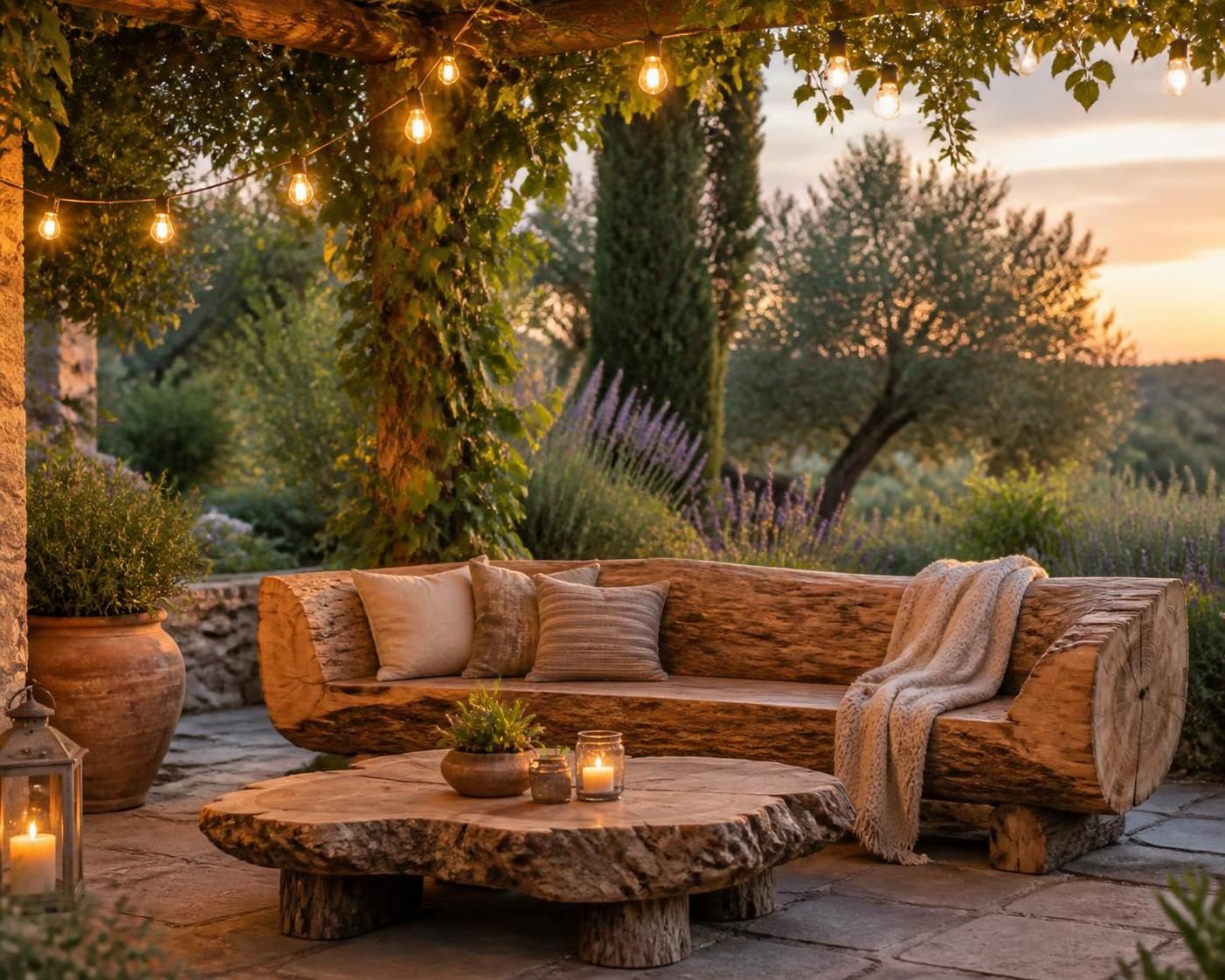 découvrez comment utiliser un tronc d'arbre pour embellir votre jardin avec une décoration extérieure naturelle et originale.